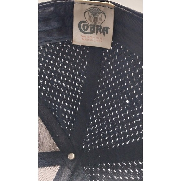 Michigan Wolverines Adjustable Hat Navy Blue Yellow Logo Vent Cobra One Size GUC - Picture 13 of 15